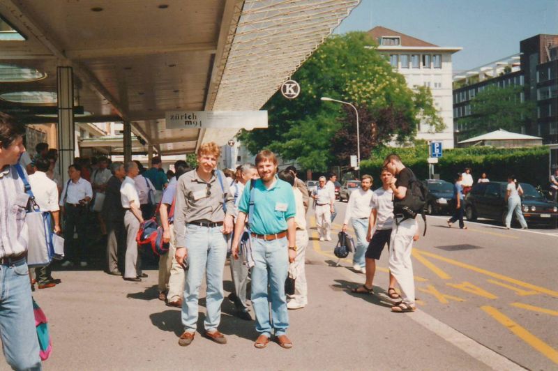 А.О.Иванов и А.А.Тужилин на Международном Математическом Конгрессе в Цюрихе. 1994 год.