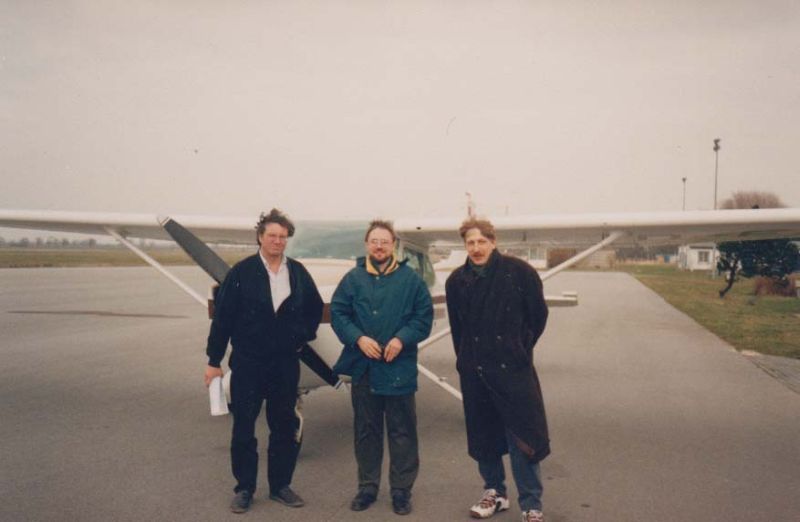 Профессора Цислик (Cieslik) (слева), Тужилин и Иванов в Грейфсвальде, Германия.
