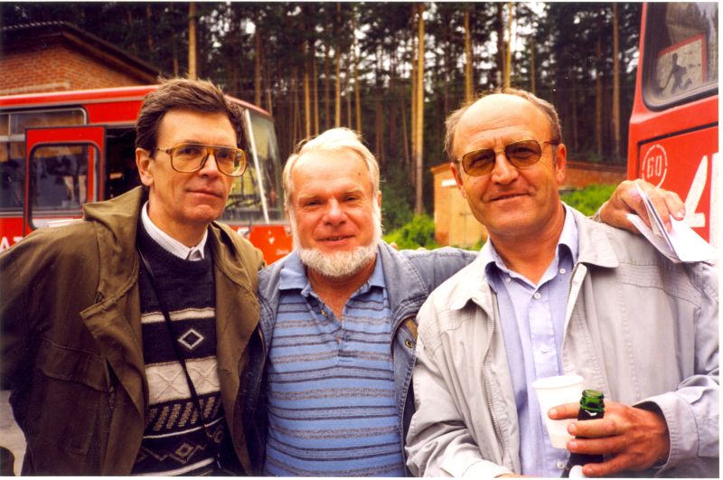 М.Хазевинкель, А.Т.Фоменко и С.В.Матвеев  на конференции в Челябинске.